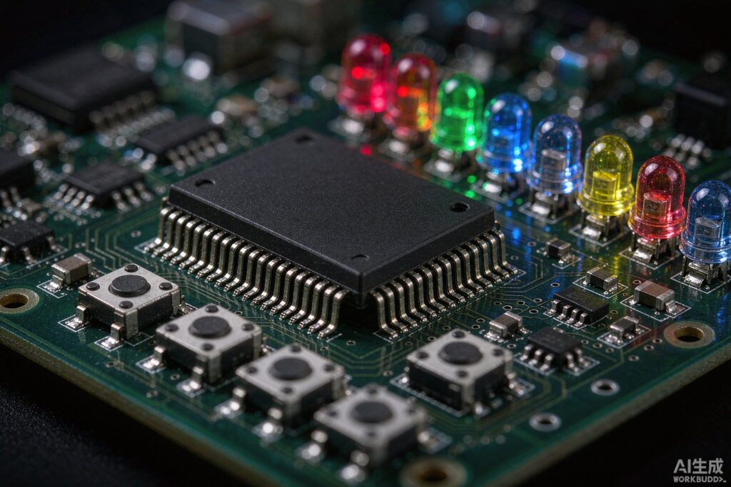 TM1638 LED driver IC - Titan Micro chip with LED indicators and push buttons
