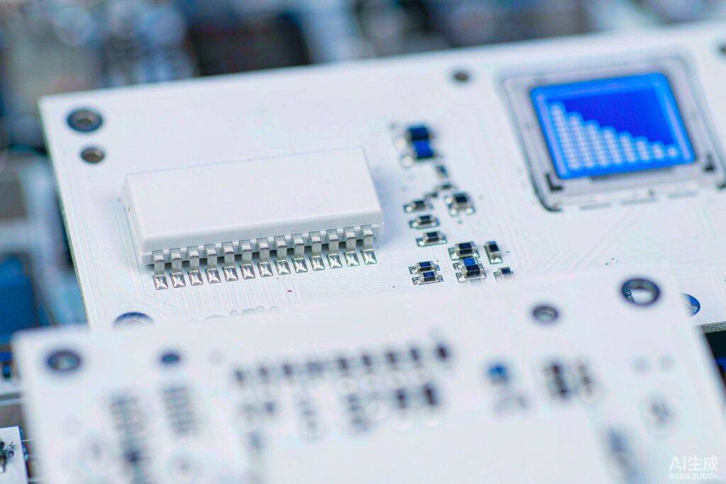 TM1668 LED driver IC - compact Titan Micro chip on small circuit board