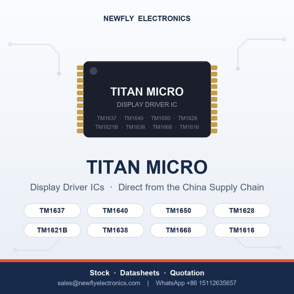 Titan Micro display driver IC series available from Newfly Electronics, China IC distributor