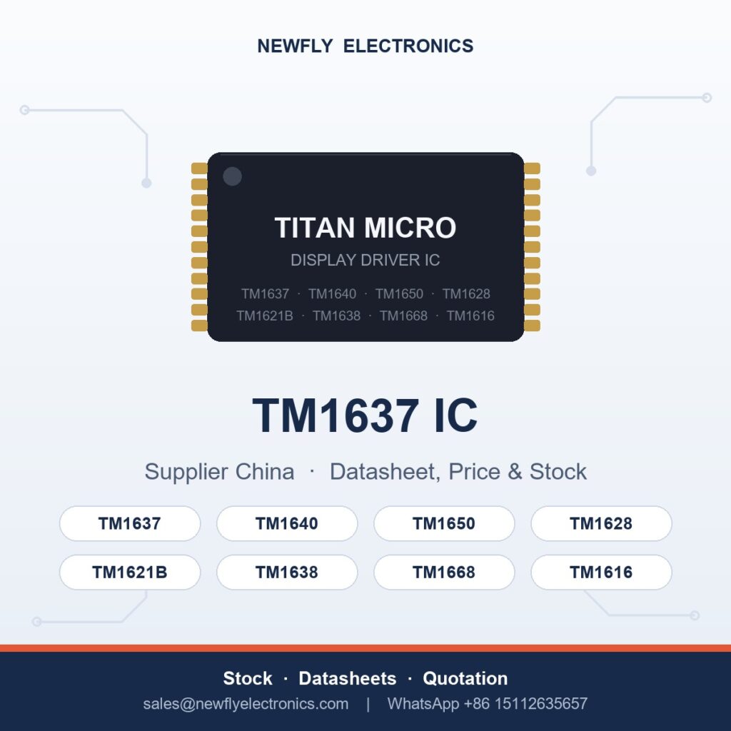 tm1637 ic - Titan Micro display driver IC from Newfly Electronics