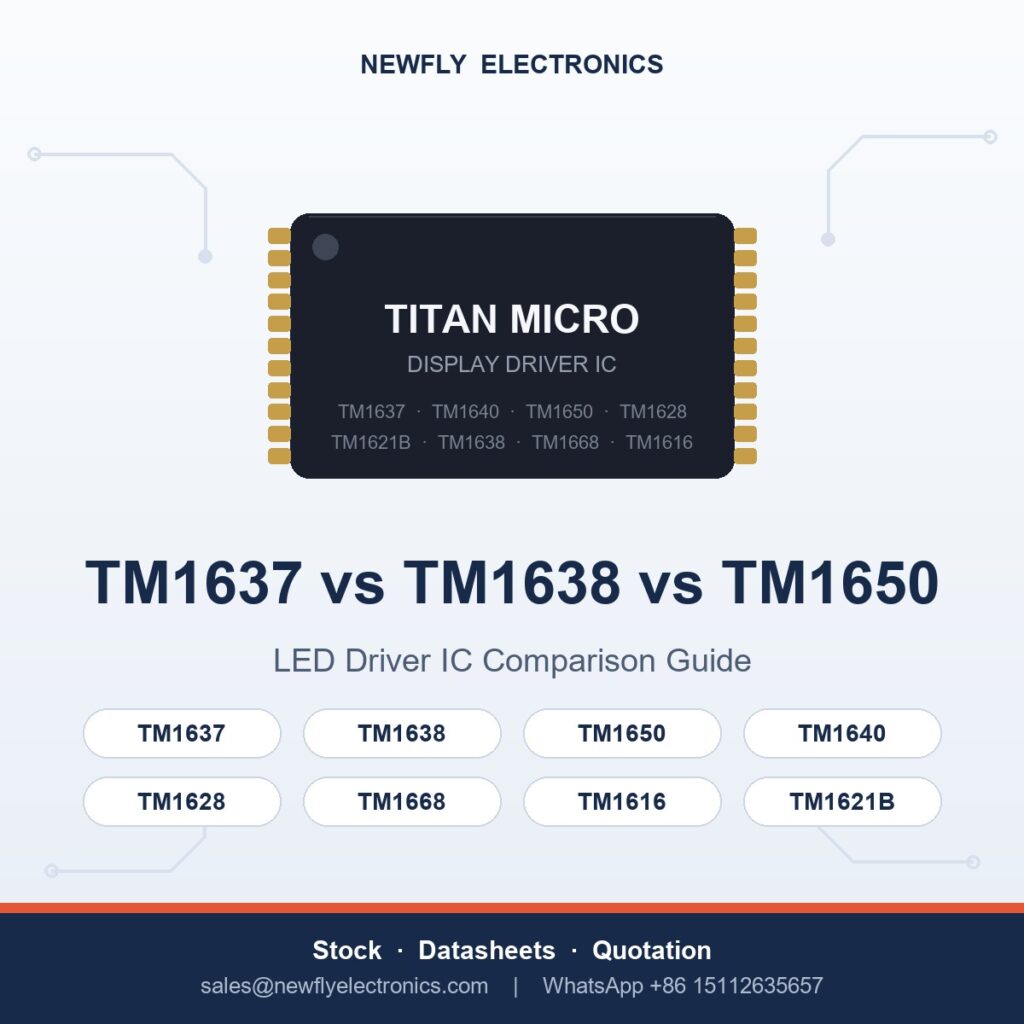 tm1637 vs tm1638 vs tm1650 - Titan Micro display driver IC from Newfly Electronics