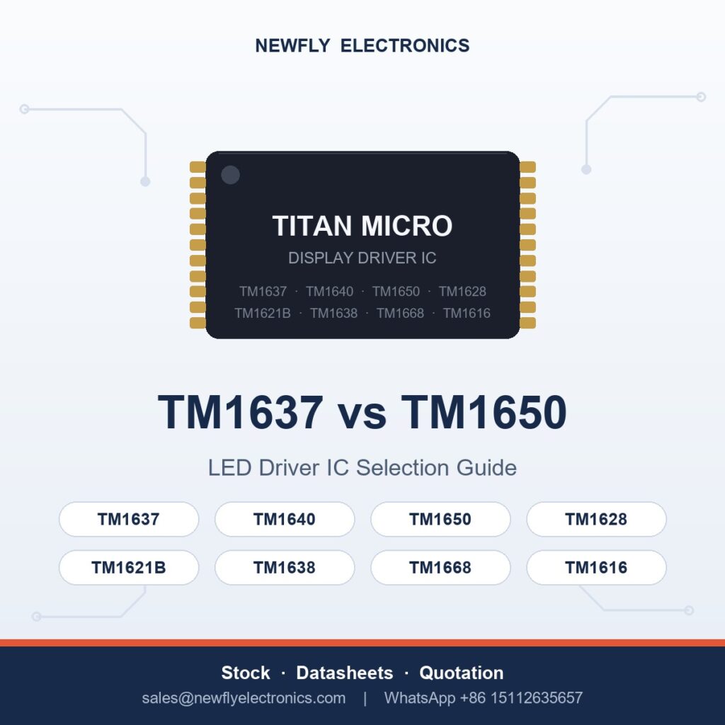 tm1637 vs tm1650 led driver comparison - Titan Micro display driver IC from Newfly Electronics
