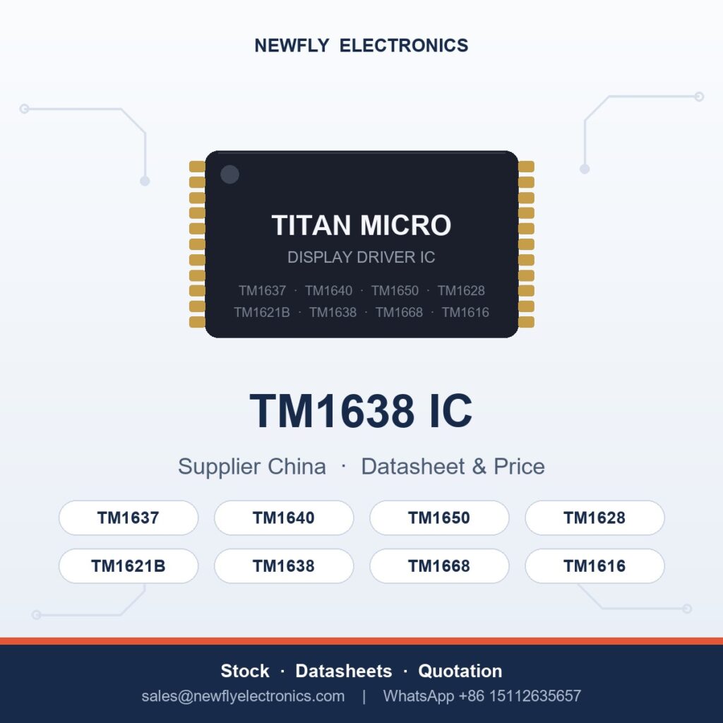 tm1638 ic - Titan Micro display driver IC from Newfly Electronics