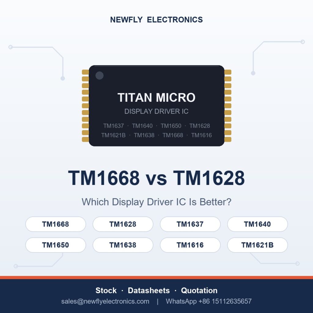 tm1668 vs tm1628 - Titan Micro display driver IC from Newfly Electronics